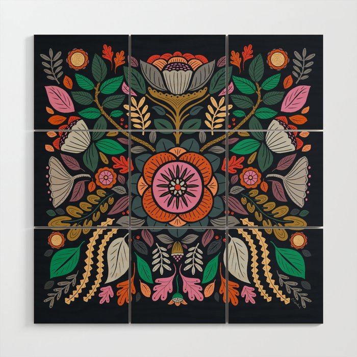 In Bloom | Navy Wood Wall Art Gallery Image 1