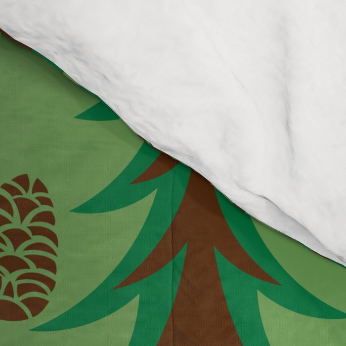 Abstract Fir Trees and Pine Cones Comforter Gallery Image 4