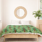 Abstract Fir Trees and Pine Cones Duvet Cover Gallery Image 3