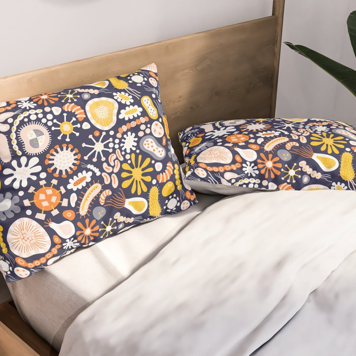 Microscopic Abstract Shapes Pillow Sham Gallery Image 2