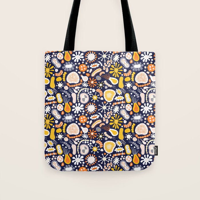 Microscopic Abstract Shapes Tote Bag Gallery Image 1