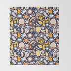 Microscopic Abstract Shapes Throw Blanket Gallery Image 2