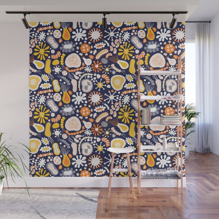 Microscopic Abstract Shapes Wall Mural Gallery Image 1