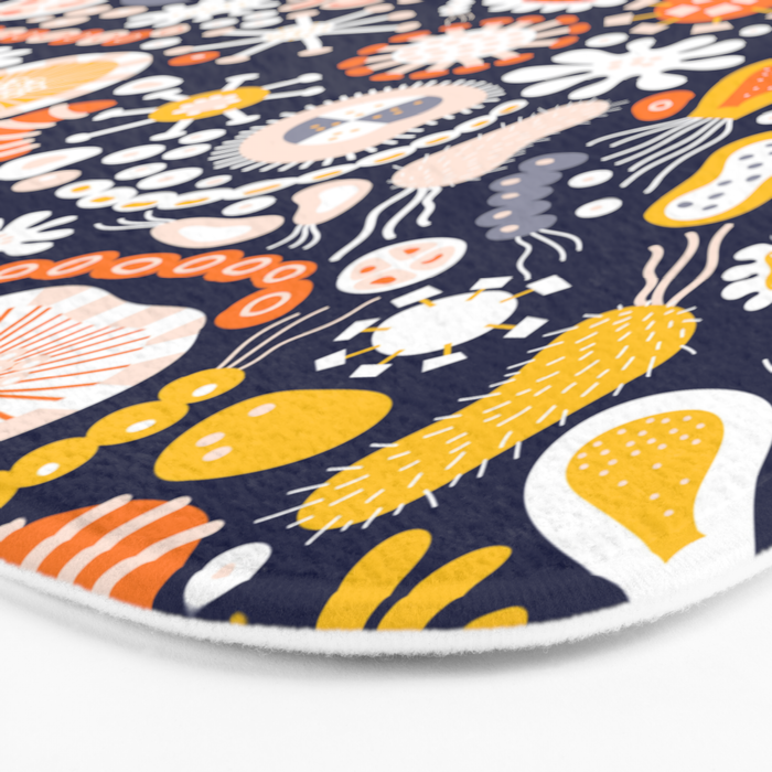Microscopic Abstract Shapes Bath Mat Gallery Image 3