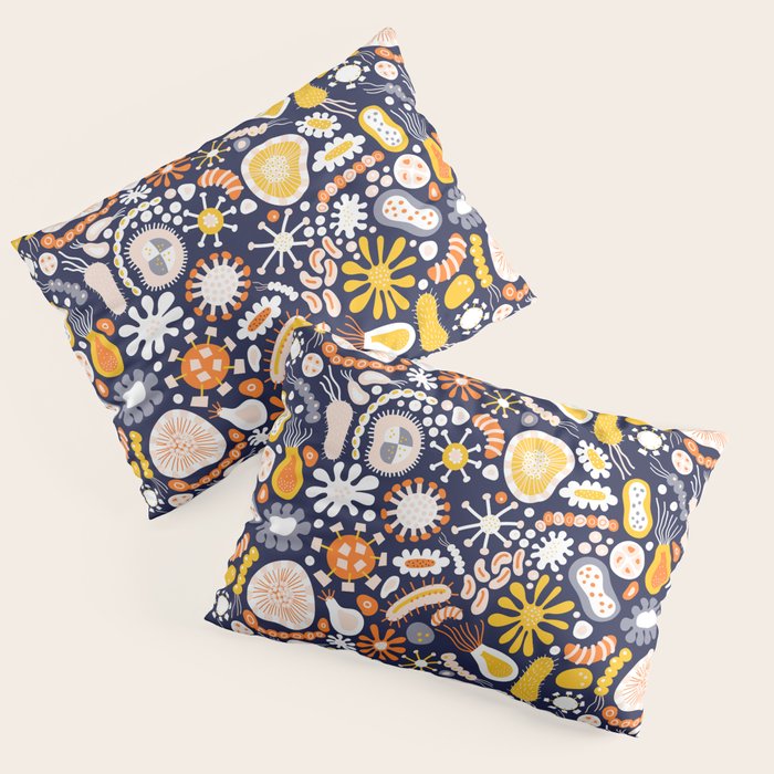 Microscopic Abstract Shapes Pillow Sham Gallery Image 1