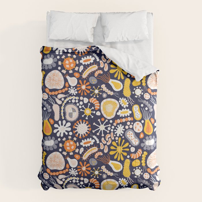 Microscopic Abstract Shapes Comforter Gallery Image 1