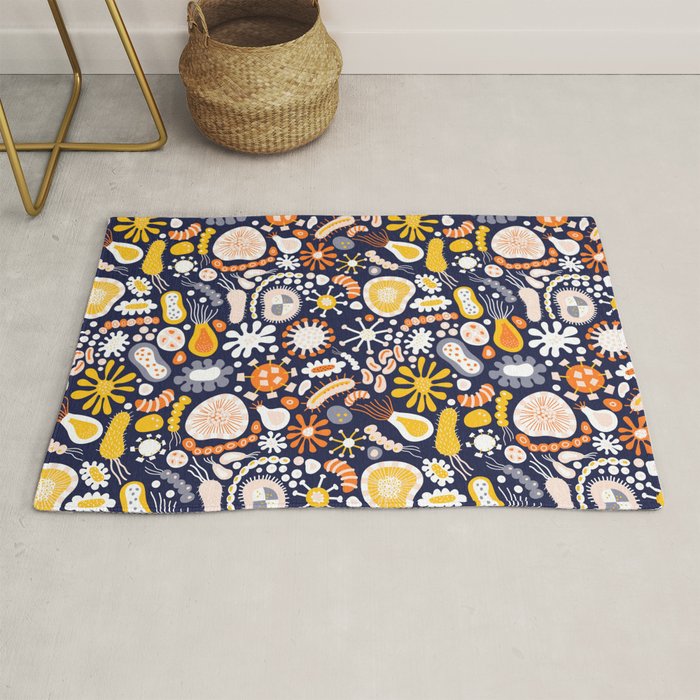 Microscopic Abstract Shapes Rug Gallery Image 1