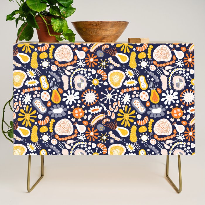 Microscopic Abstract Shapes Credenza Gallery Image 1