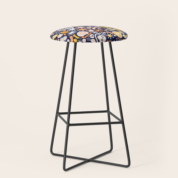 Microscopic Abstract Shapes Stool Gallery Image 1