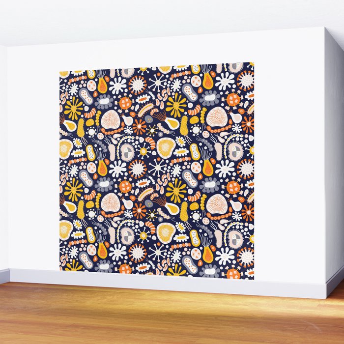 Microscopic Abstract Shapes Wall Mural Gallery Image 2