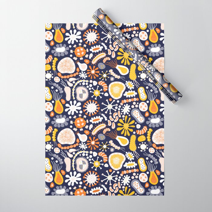 Microscopic Abstract Shapes Wrapping Paper Gallery Image 1