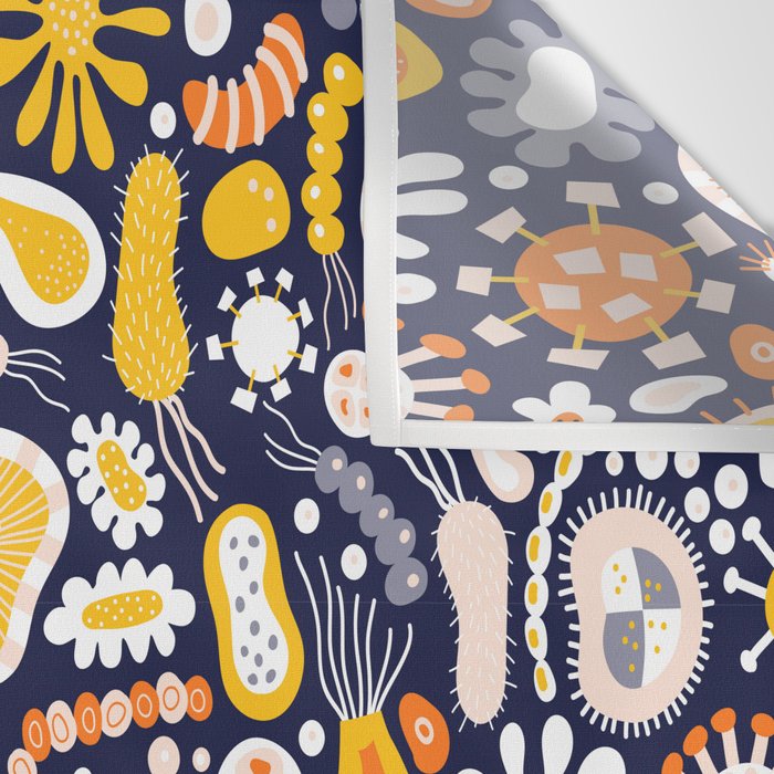 Microscopic Abstract Shapes Wall Tapestry Gallery Image 3