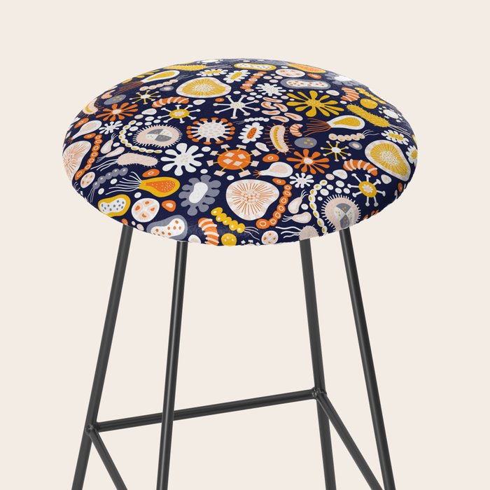 Microscopic Abstract Shapes Stool Gallery Image 2
