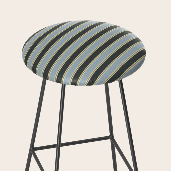Vintage Cottage Stripes Cozy Eclectic Pattern Stool Gallery Image 2