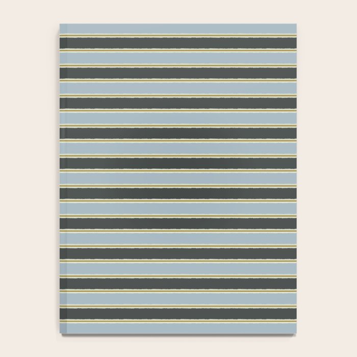 Vintage Cottage Stripes Cozy Eclectic Pattern Notebook Gallery Image 4