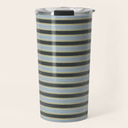 Vintage Cottage Stripes Cozy Eclectic Pattern Travel Mug Gallery Image 1