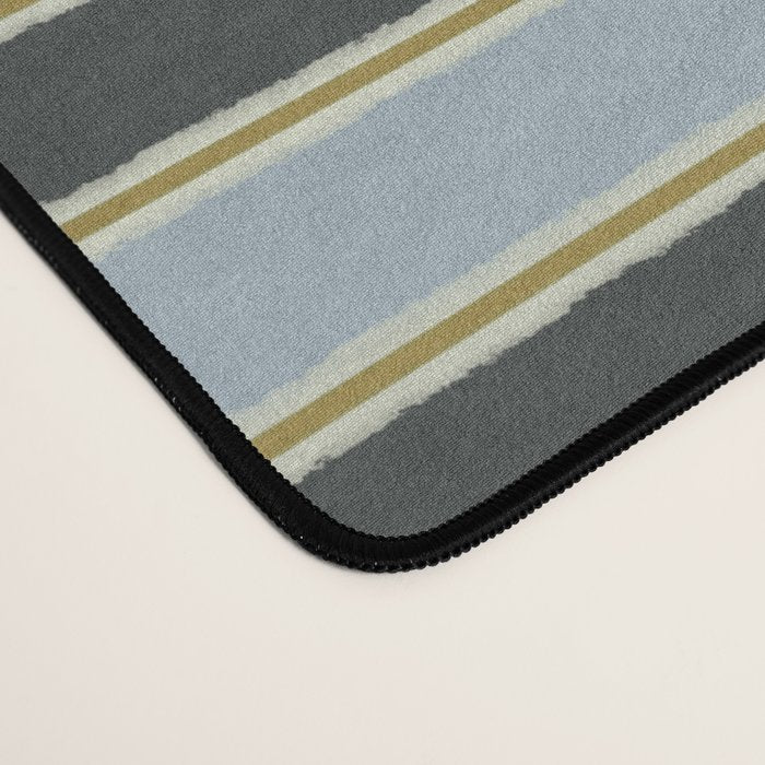 Vintage Cottage Stripes Cozy Eclectic Pattern Desk Mat Gallery Image 4