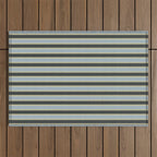 Vintage Cottage Stripes Cozy Eclectic Pattern Outdoor Rug Gallery Image 1