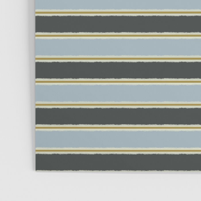 Vintage Cottage Stripes Cozy Eclectic Pattern Poster Gallery Image 3