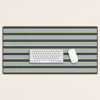 Vintage Cottage Stripes Cozy Eclectic Pattern Desk Mat Gallery Image 1