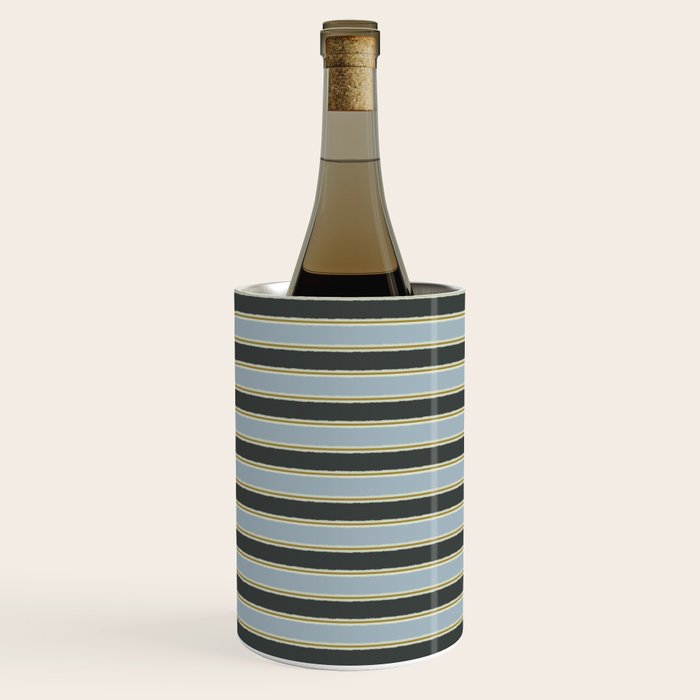 Vintage Cottage Stripes Cozy Eclectic Pattern Wine Chiller Gallery Image 2