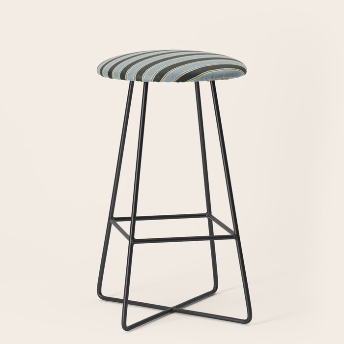 Vintage Cottage Stripes Cozy Eclectic Pattern Stool Gallery Image 1