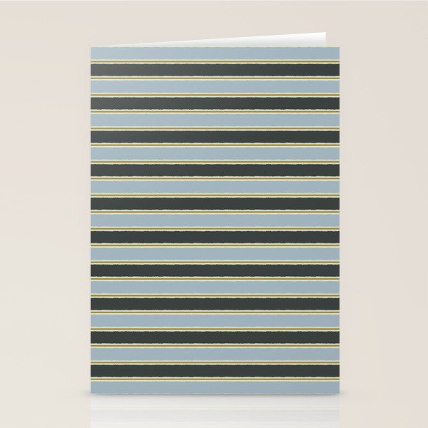 Vintage Cottage Stripes Cozy Eclectic Pattern Stationery Card Gallery Image 2