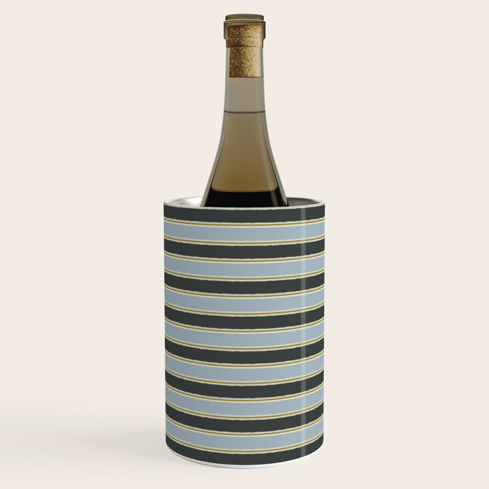 Vintage Cottage Stripes Cozy Eclectic Pattern Wine Chiller Gallery Image 3