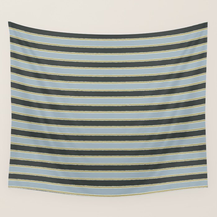 Vintage Cottage Stripes Cozy Eclectic Pattern Wall Tapestry Gallery Image 4