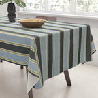 Vintage Cottage Stripes Cozy Eclectic Pattern Tablecloth Gallery Image 3