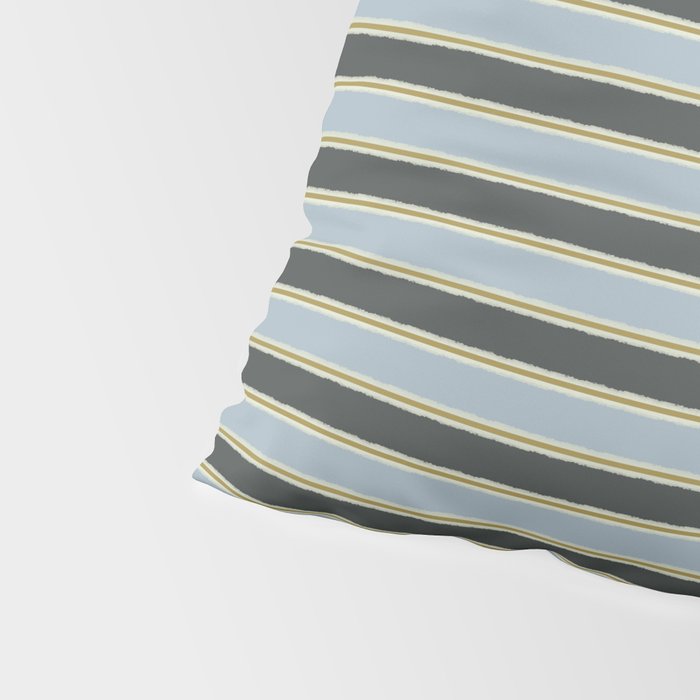 Vintage Cottage Stripes Cozy Eclectic Pattern Pillow Sham Gallery Image 4
