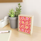 Colorful Quilt Plaid geometric pattern red and pink Mini Art Print Gallery Image 2