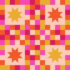 Colorful Quilt Plaid geometric pattern red and pink Coffee Mug Gallery Image 2