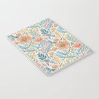 Soft Peach and Blue Art Nouveau Floral Notebook Gallery Image 3