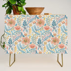 Soft Peach and Blue Art Nouveau Floral Credenza Gallery Image 1