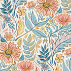 Soft Peach and Blue Art Nouveau Floral Coffee Mug Gallery Image 2