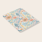 Soft Peach and Blue Art Nouveau Floral Notebook Gallery Image 2
