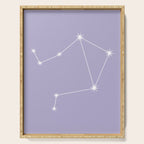 Libra Zodiac Star Constellation Line Art Pastel Lavender Serving Tray Gallery Image 1