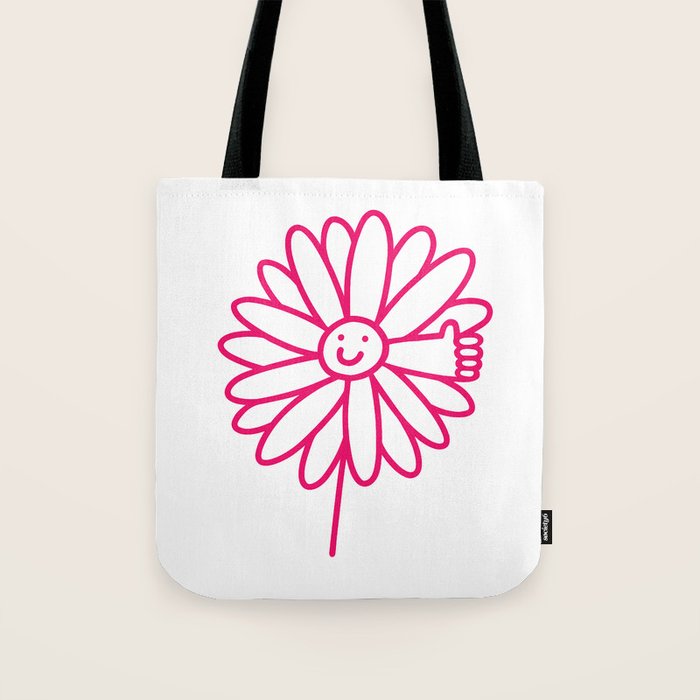 Flower Thumbs Up Tote Bag Gallery Image 1