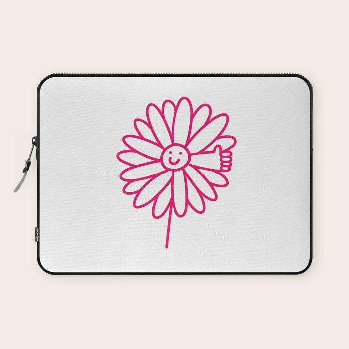 Flower Thumbs Up Laptop Sleeve Gallery Image 1