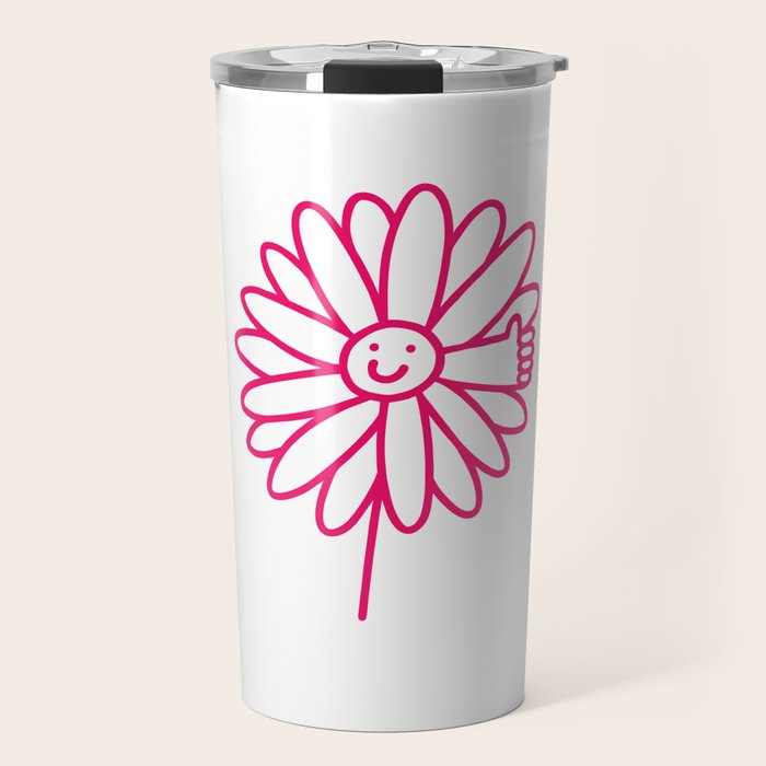 Flower Thumbs Up Travel Mug Gallery Image 1