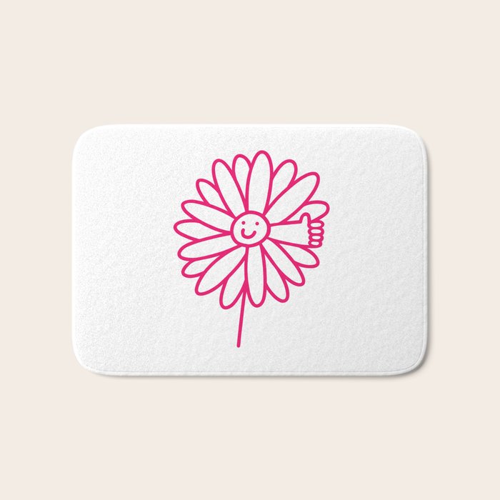 Flower Thumbs Up Bath Mat Gallery Image 1