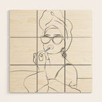 Audrey Hepburn Wood Wall Art Gallery Image 1