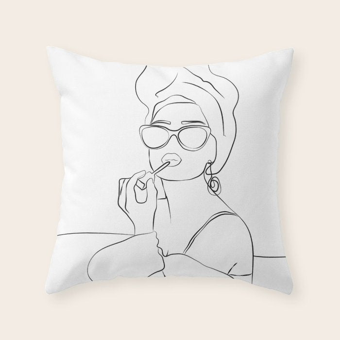 Audrey Hepburn Throw Pillow Gallery Image 1