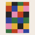 Bold Colorful Checks Pattern - Large XVII Poster Gallery Image 4
