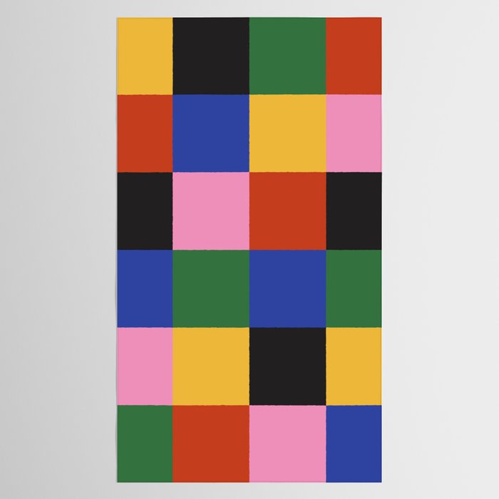 Bold Colorful Checks Pattern - Large XVII Tablecloth Gallery Image 2