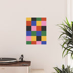 Bold Colorful Checks Pattern - Large XVII Poster Gallery Image 2