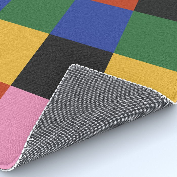 Bold Colorful Checks Pattern - Large XVII Rug Gallery Image 4