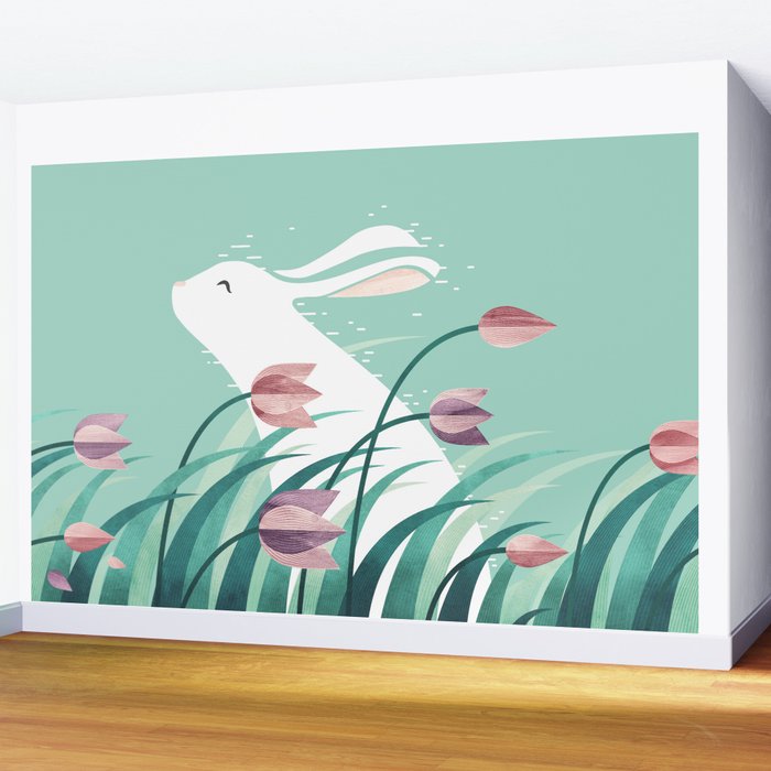 Rabbit, Resting Wall Mural Gallery Image 2