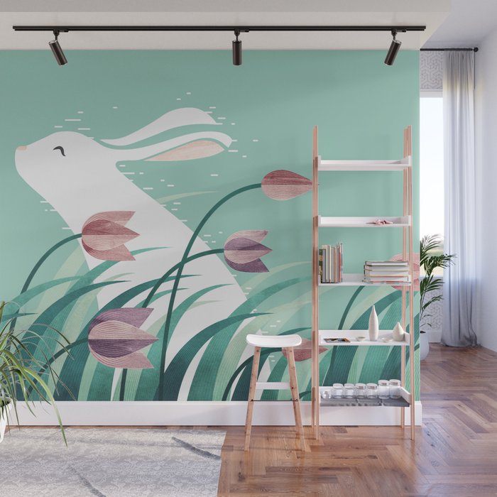 Rabbit, Resting Wall Mural Gallery Image 1